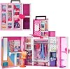 Barbie Dream Wardrobe Clothing and Accessories 2 Tier Laundry Cabinet Workplace Mirror 10+ Shelves 36+ Pieces 500+ Combination Options Gift for Children from 3 Years HBV28