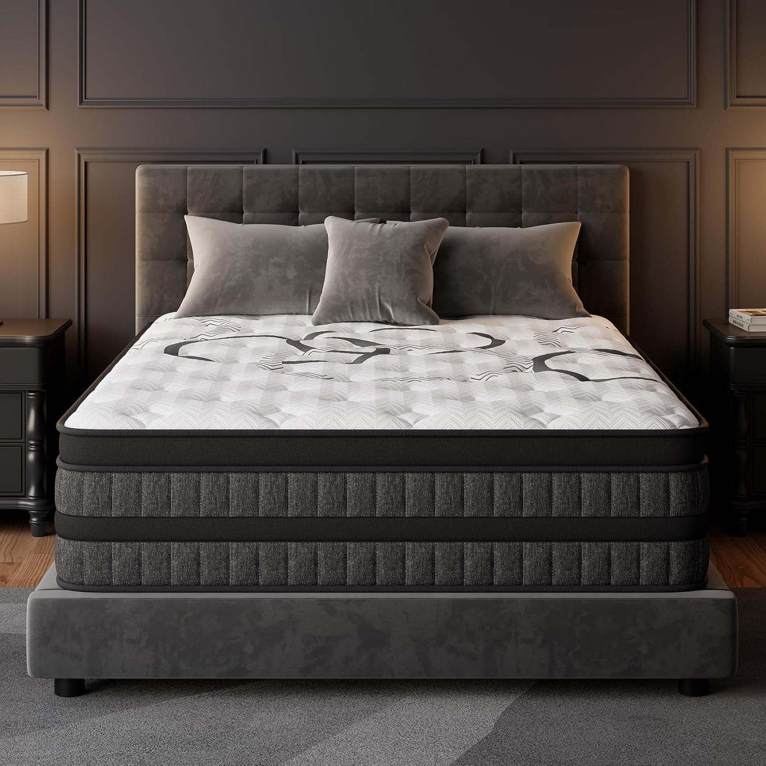 PUBPLON Queen Mattress 14 Inch Hybrid Euro Top