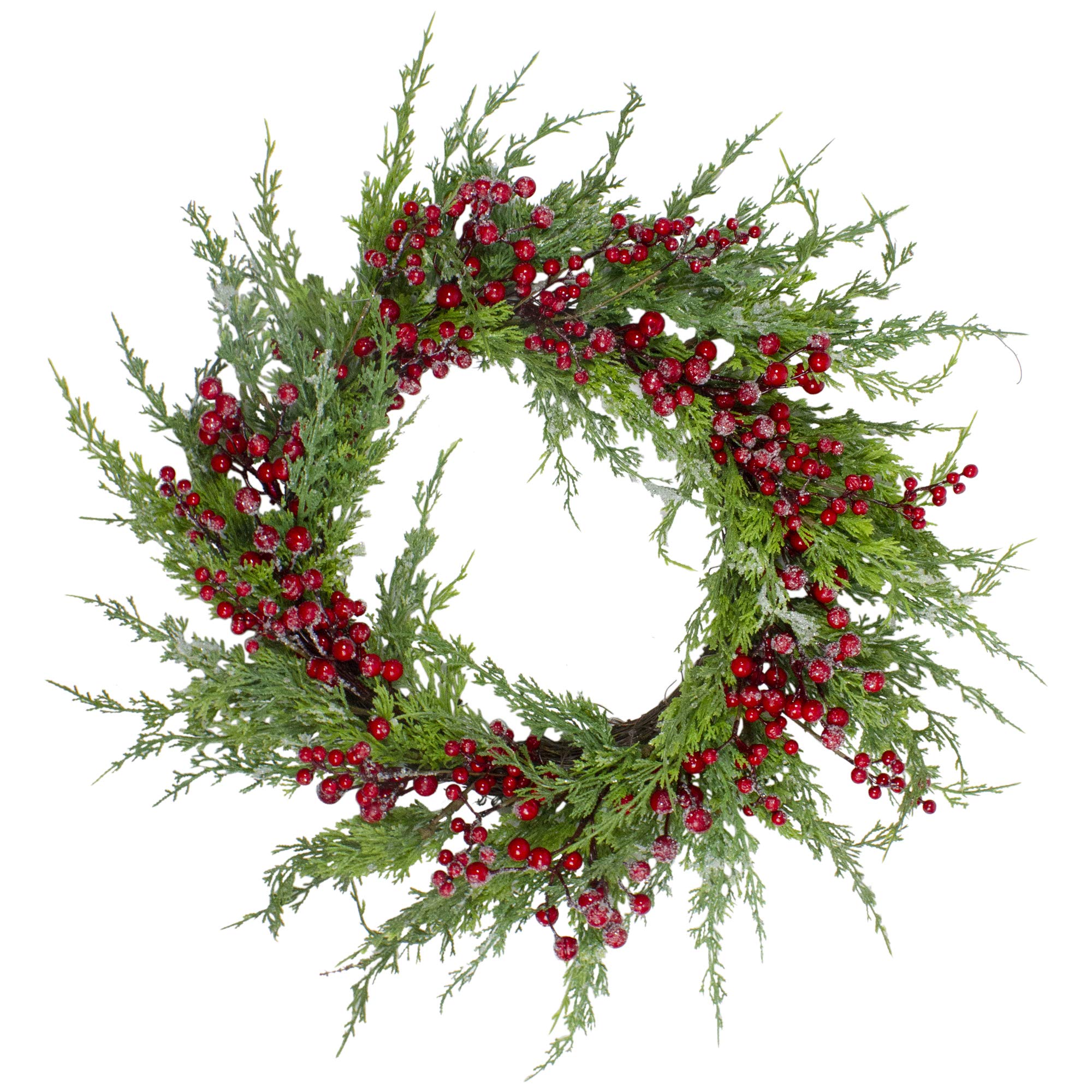 Real Touch™ Iced Berries and Pine Artificial Christmas Wreath - 24