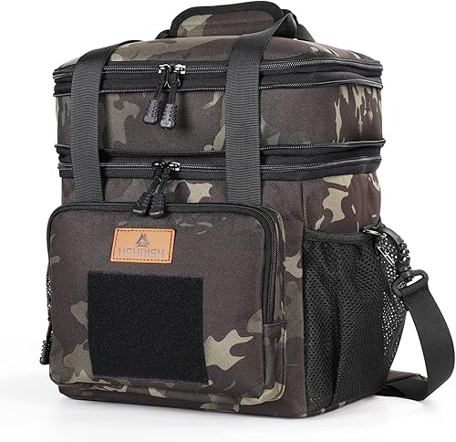HSHRISH Lonchera táctica grande expandible para adultos, bolsa de almuerzo aislada duradera con mucho espacio de almacenamiento, bolsa hielera para