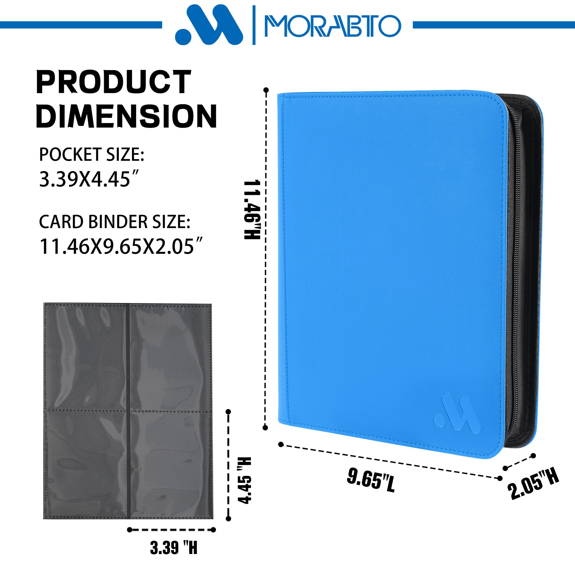 Amazon.com: MORABTO Top Loader Binder, Holds 128 Top Loaders,4
