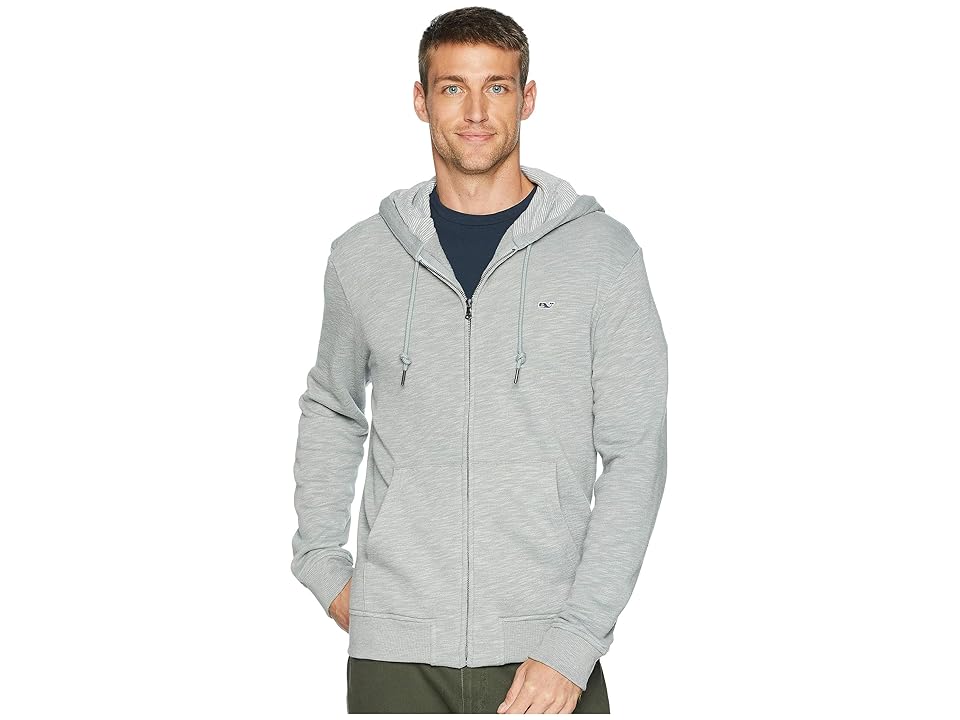 

Vineyard Vines Basic Full Zip Hoodie (Light Heather Gray) Men's Sweatshirt
