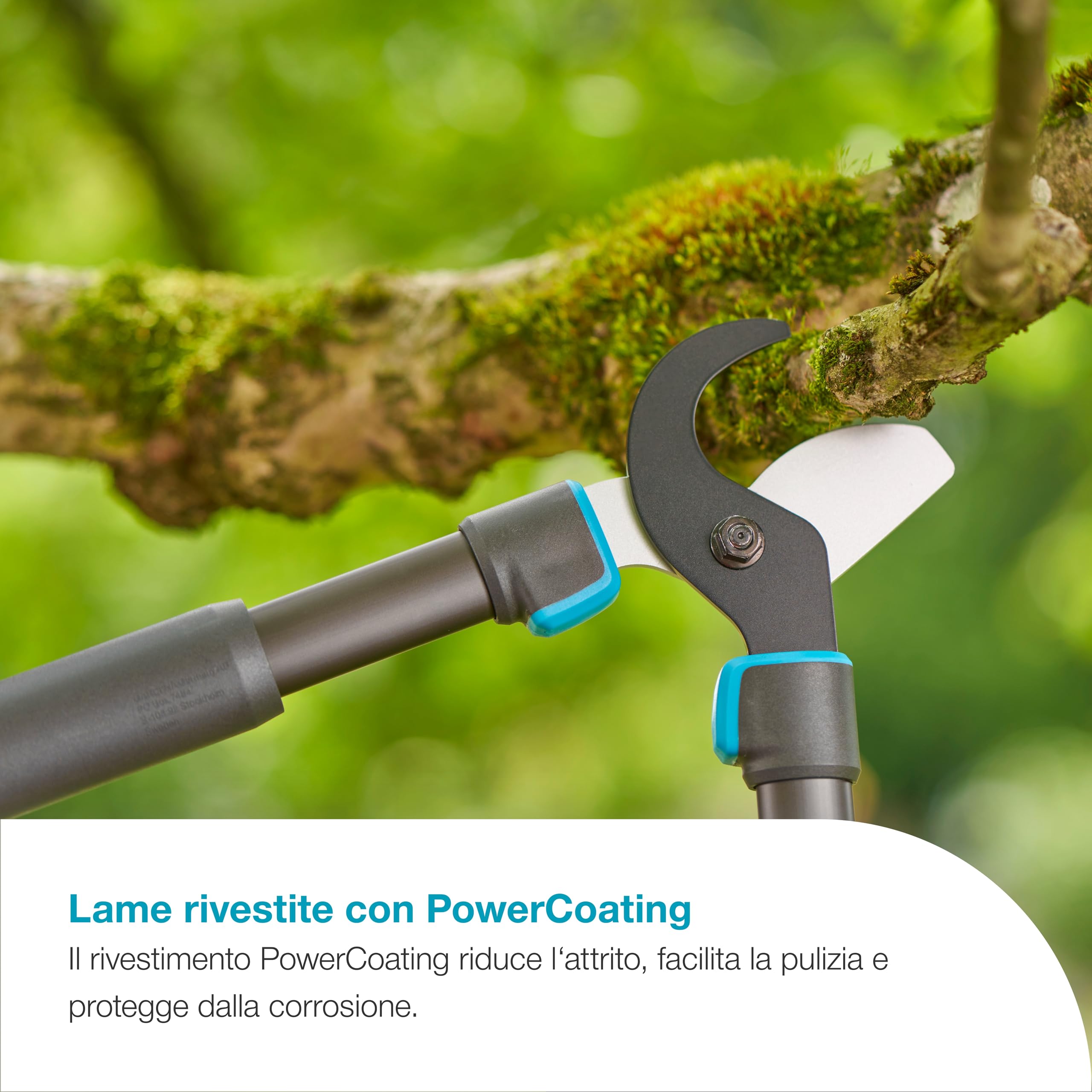 Gardena TeleCut Pro L, cesoie telescopiche per rami per legno fresco fino a 50 mm, estensibili fino a 900 mm, lame rettificate di precisione, PowerCoating per tagli puliti (12041-88)