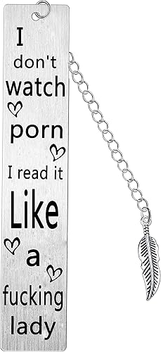 Marcapáginas divertidos, regalos con texto en inglés "I Don't Watch Porn. I Read it Like a Lady", regalo para mujeres, niñas, hija, tía, hermana,