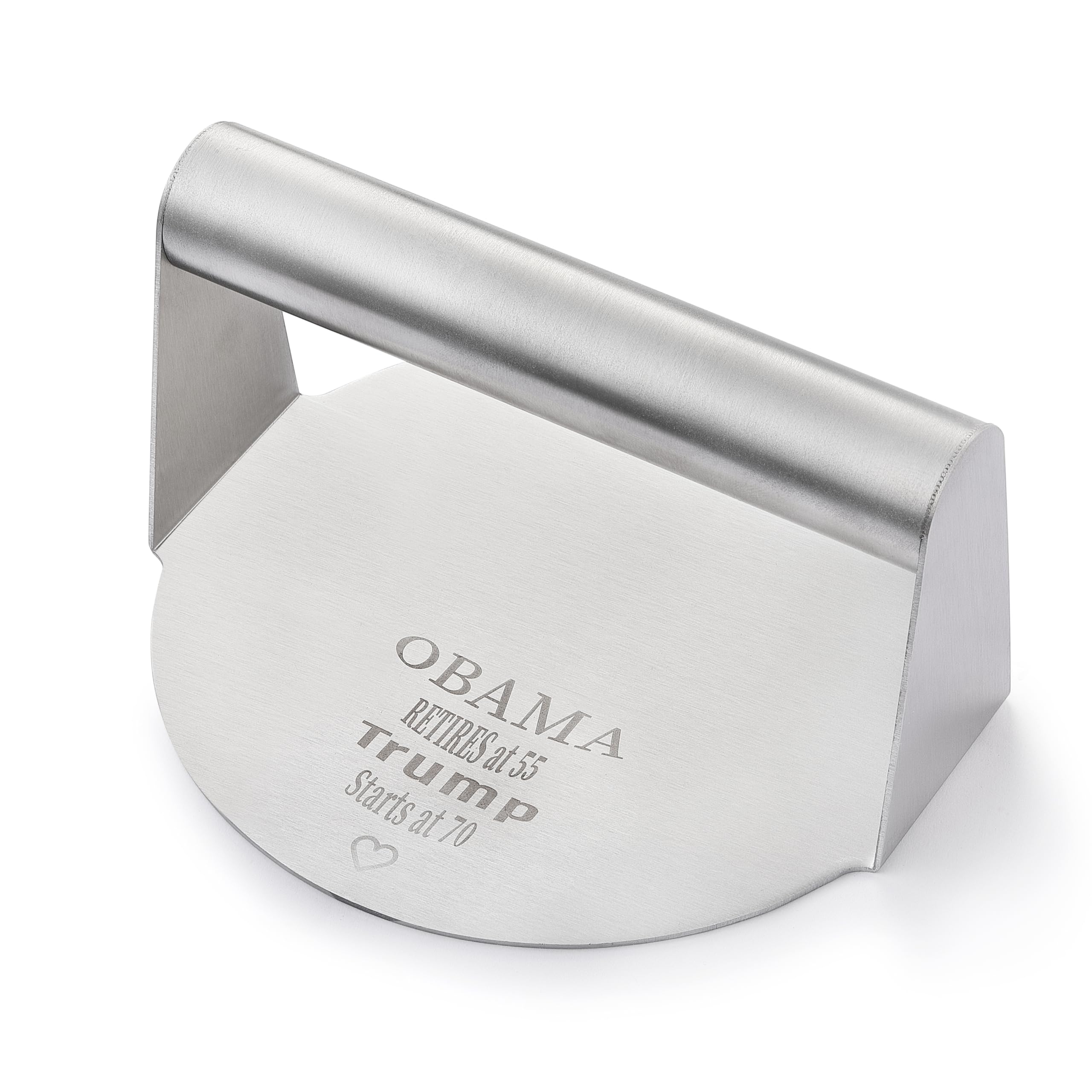 Burger Press Smasher, Kaloo Stainless Steel 5.5 Inch Round Smash Burger Press, Non-Stick Hamburger Smasher Tool for Griddle, Smashburger Grill Press for Burger, Beef Patties, Sausage, Bacon