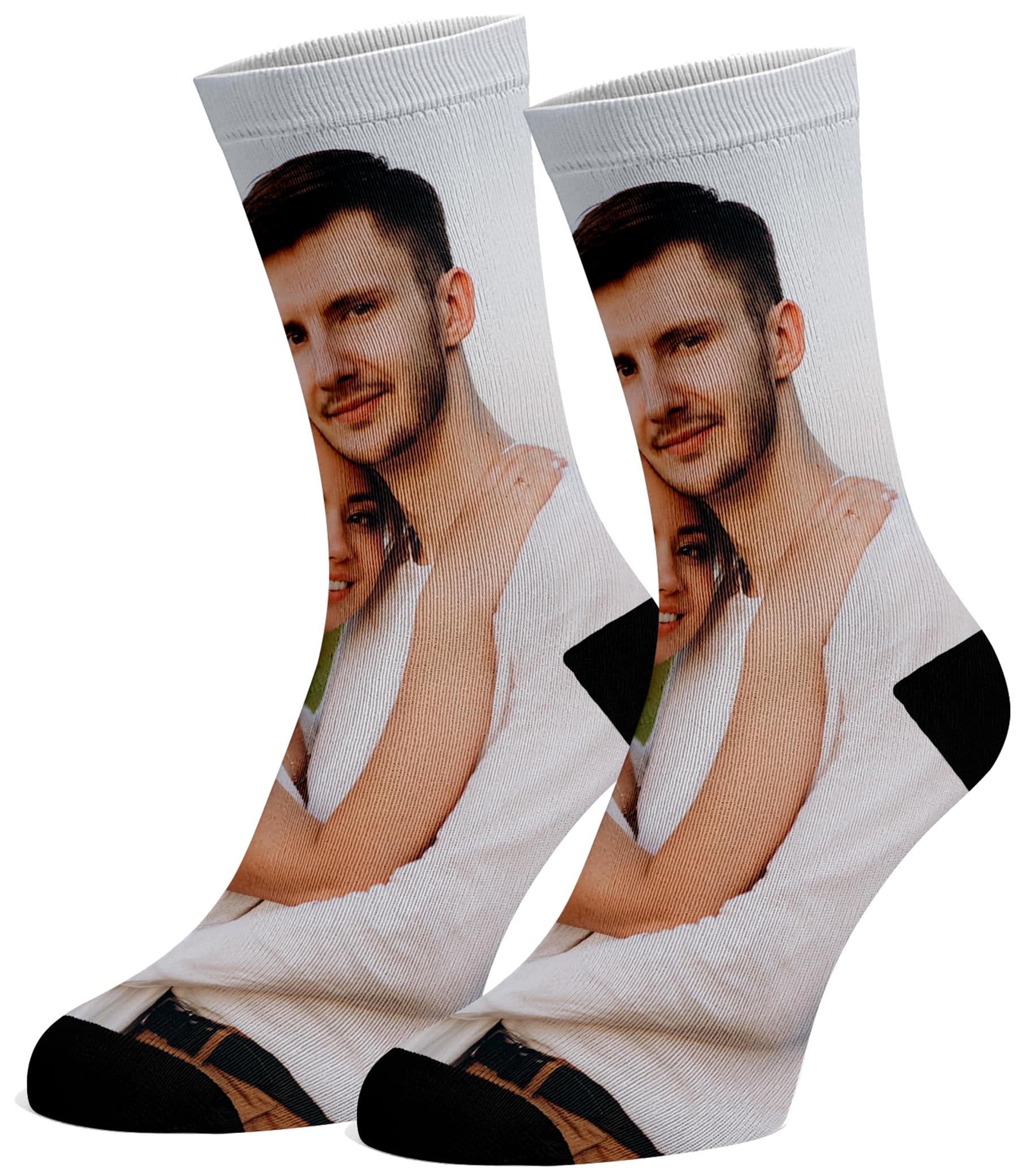 Personalised Socks Full Photo Sock Any Image 26.5cm 35cm 40cm custom Funny Gift brother sister