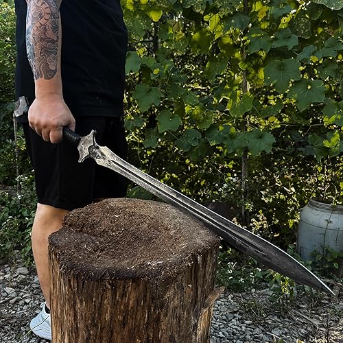 Miniatura 6 de Machete de hoja de acero de manganeso alto para cortar árboles Heavy Duty Full Tang supervivencia al aire libre caza táctica espada