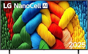 LG NanoCell NANO80 TV 75 pollici 4K Smart, webOS AI