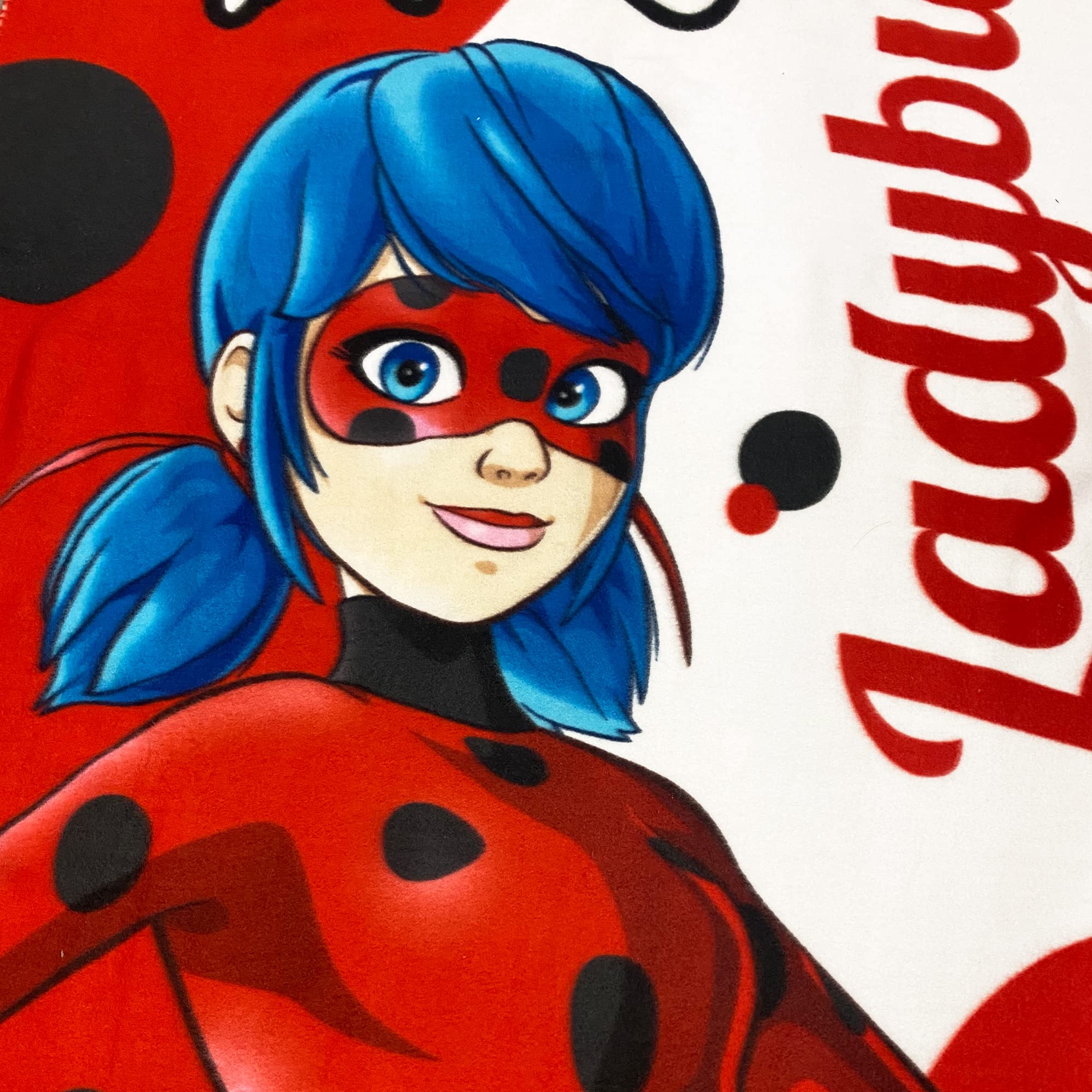 Miraculous Ladybug Kids Fleece Throw Blanket - Red, 100x140 Cm (39x55 In), 100% Polyester - View #4