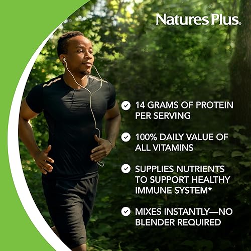 Miniatura 4 de NaturesPlus SPIRU-TEIN, Vainilla, 2.12 libras, paquete de 3 proteínas de espirulina en polvo, vitaminas y minerales para energía, vegetariano, sin