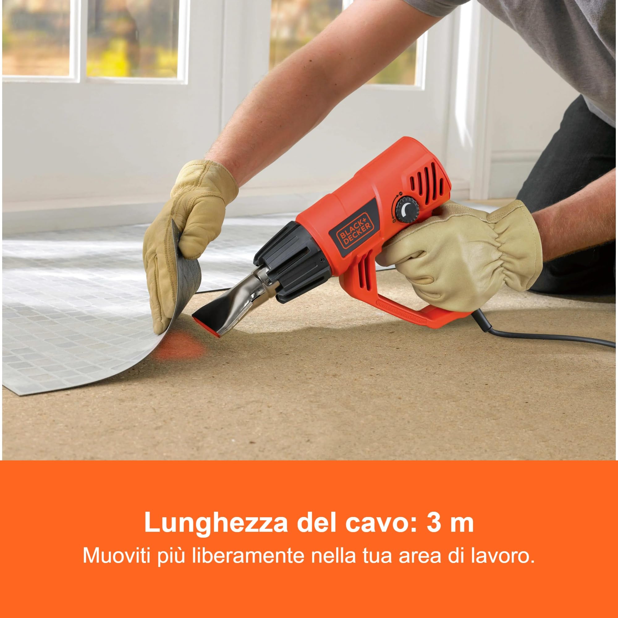 BLACK+DECKER Pistola termica da 2000W con controllo variabile della temperatura, KX2001-QS