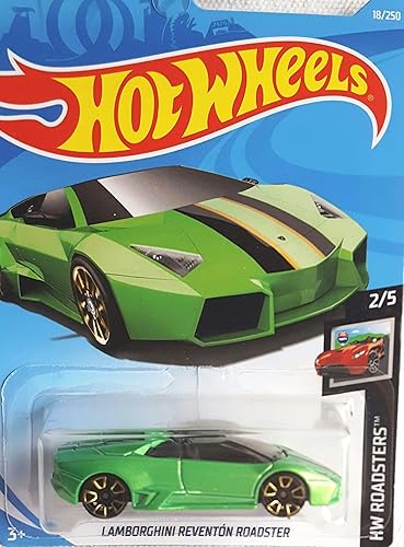 Miniatura 2 de Hot Wheels Lamborghini Huracan LP 620-2 Super Trofeo Orange 268365 y Lamborghini Reventon Roadster Green 18250 - Juego de 2 coches