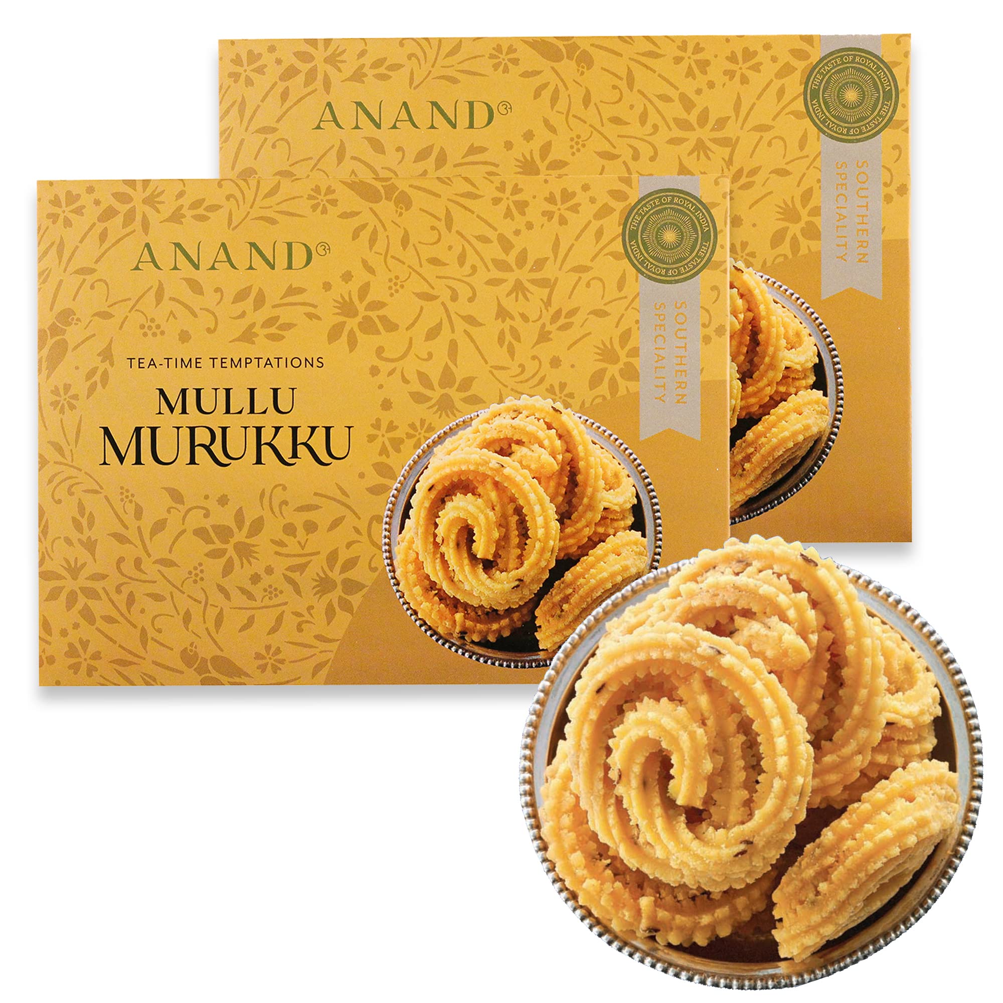 ANAND Mullu Murukku (Butter Chakkli) | Indian Snacks | Delicious, Chrunchy Namkeen, Ready to Eat | Cholesterol Free, No Trans Fats | (Pack of 2x200 gram) (B0B1B6TKQN) Amazon Price History, Amazon Price Tracker