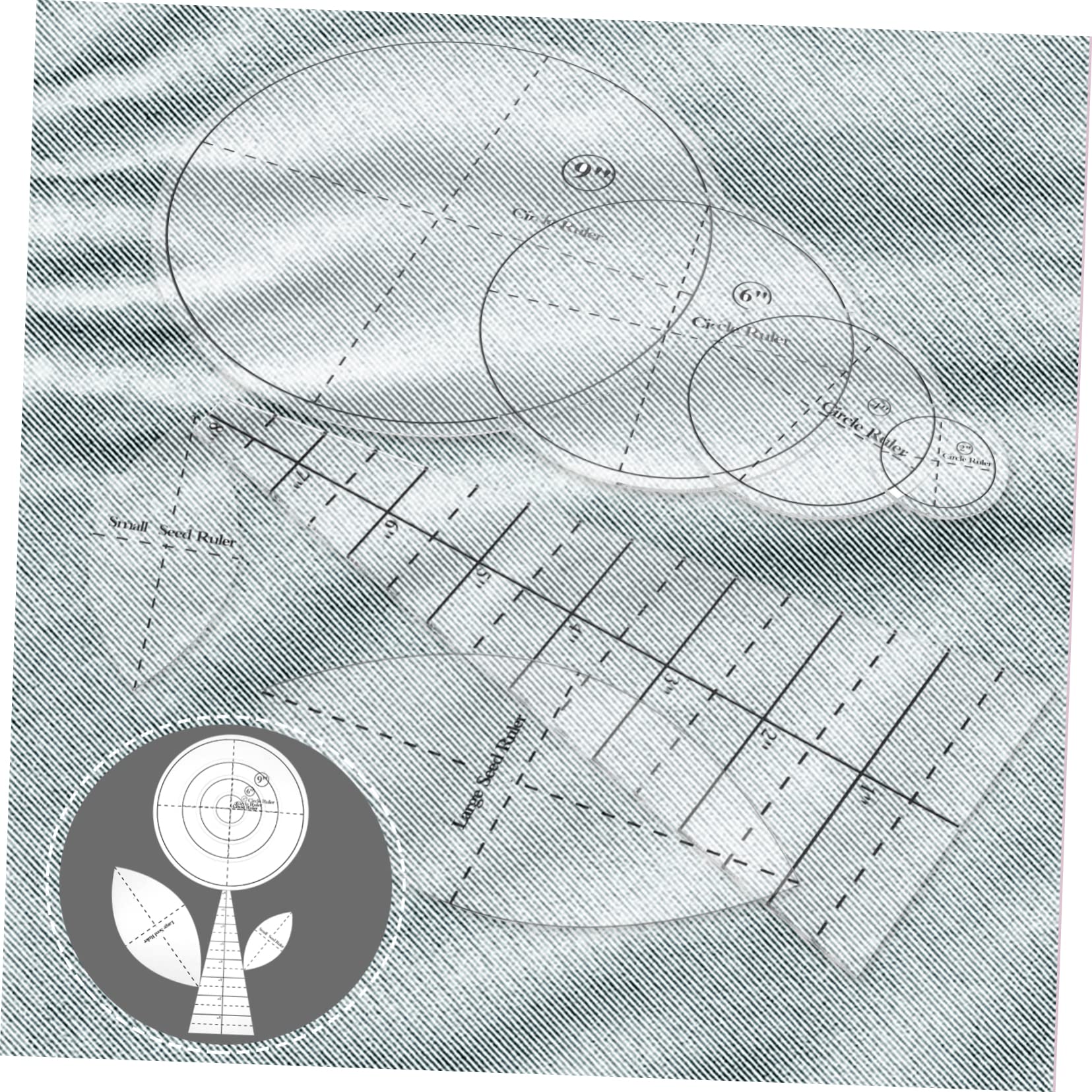 Plantillas De Acolchado y Costura Kit De Reglas Para Patchwork Diseño Práctico Acrílico Duradero