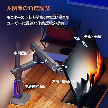 NBERGONOMIC 大型モニターアーム 2-20㎏ 24-57インチ対応 Amazon