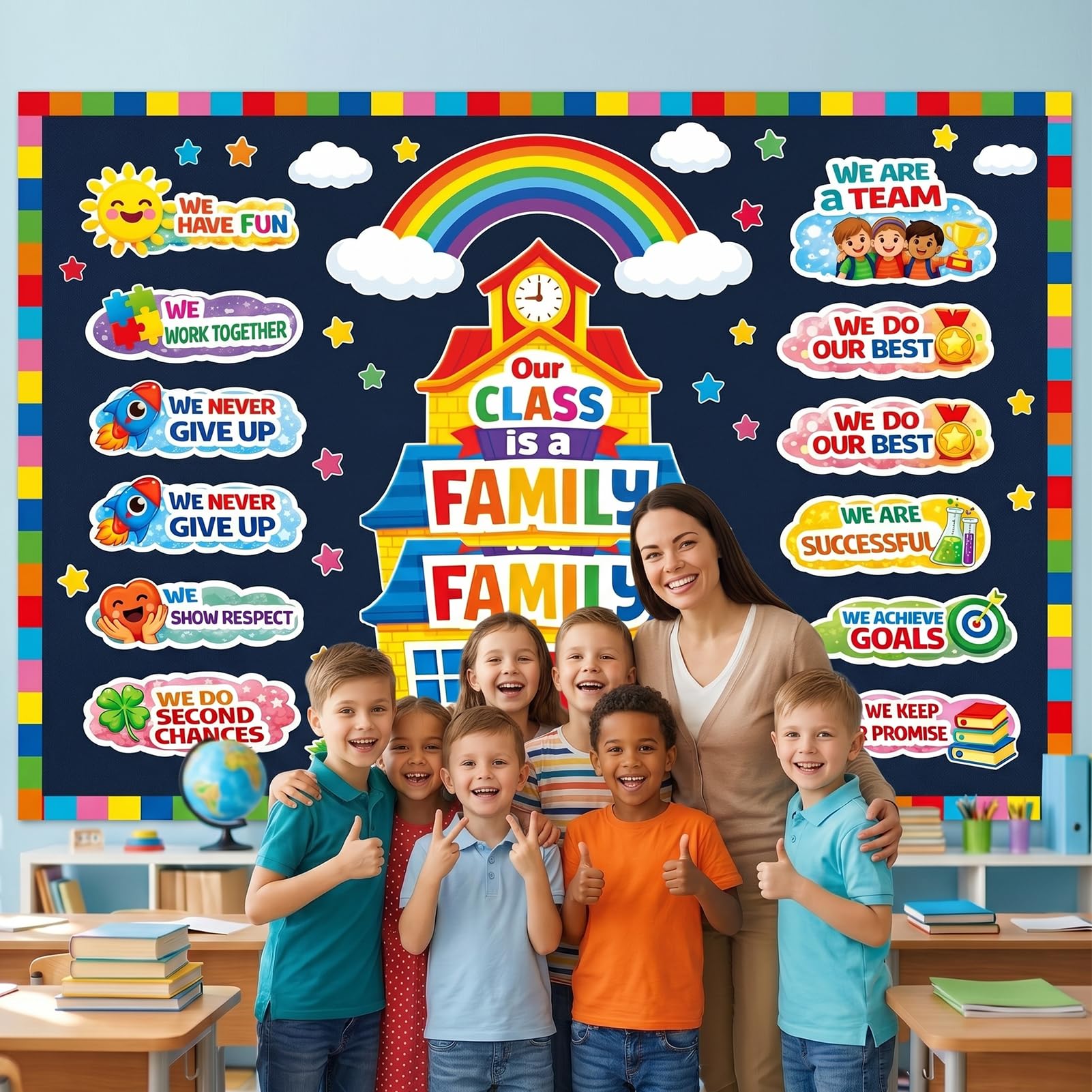 Décorations de tableau d'affichage de la rentrée scolaire pour la salle de
