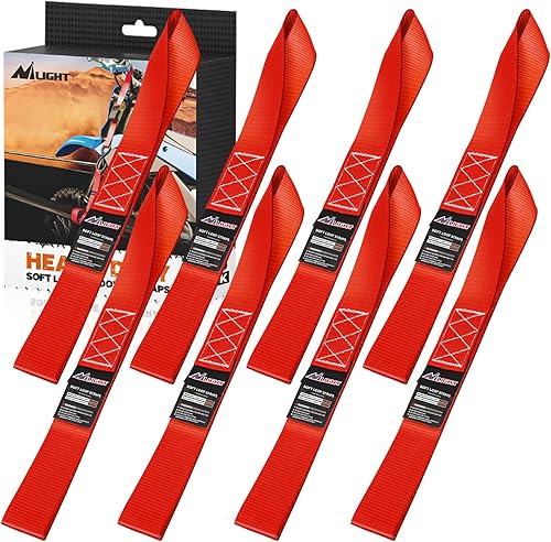 Nilight Soft Loop - Correas de amarre de motocicleta de 1.7 x 17 pulgadas, resistentes, 12,000 libras, resistencia máxima a la rotura para asegurar