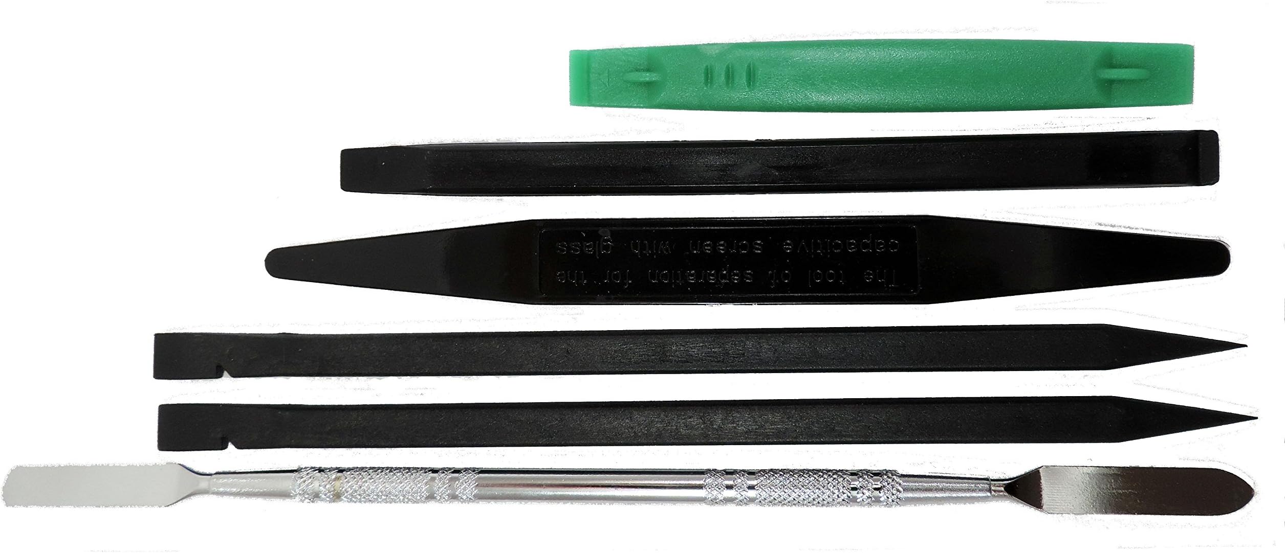 6 Professional Non-mar Mini Pry Bar Spudger Tools Including Precision Metal Dental Style Pick