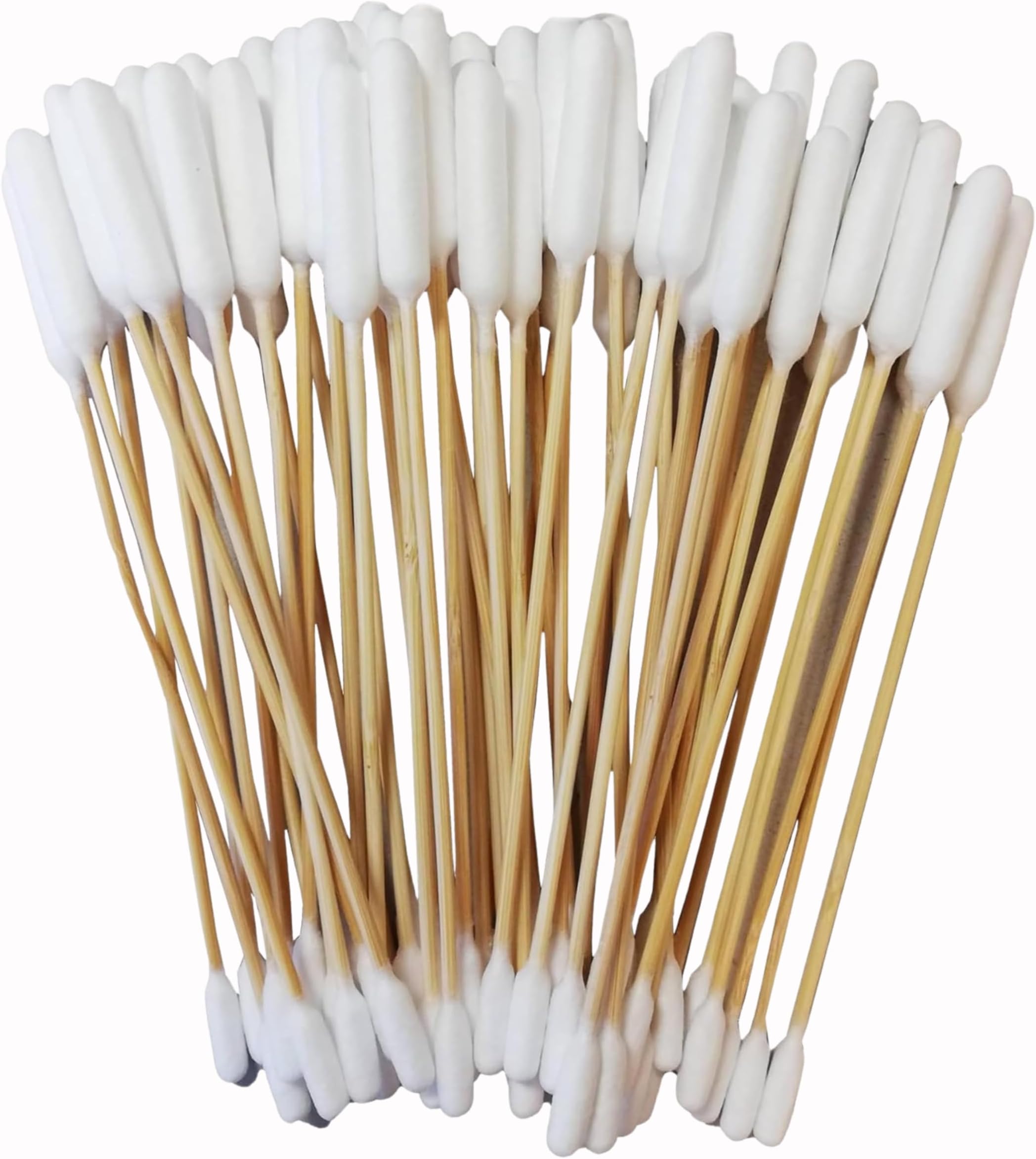 Cotton Buds for Dogs & Cats (50 Pieces) - Dual-Sided 6 Inch Bamboo Swabs for Ear Cleaning, Medicine Application, Wound Care, Long Wooden Handle, Safe Pet Ear Cleaner for Large Dog Ears
