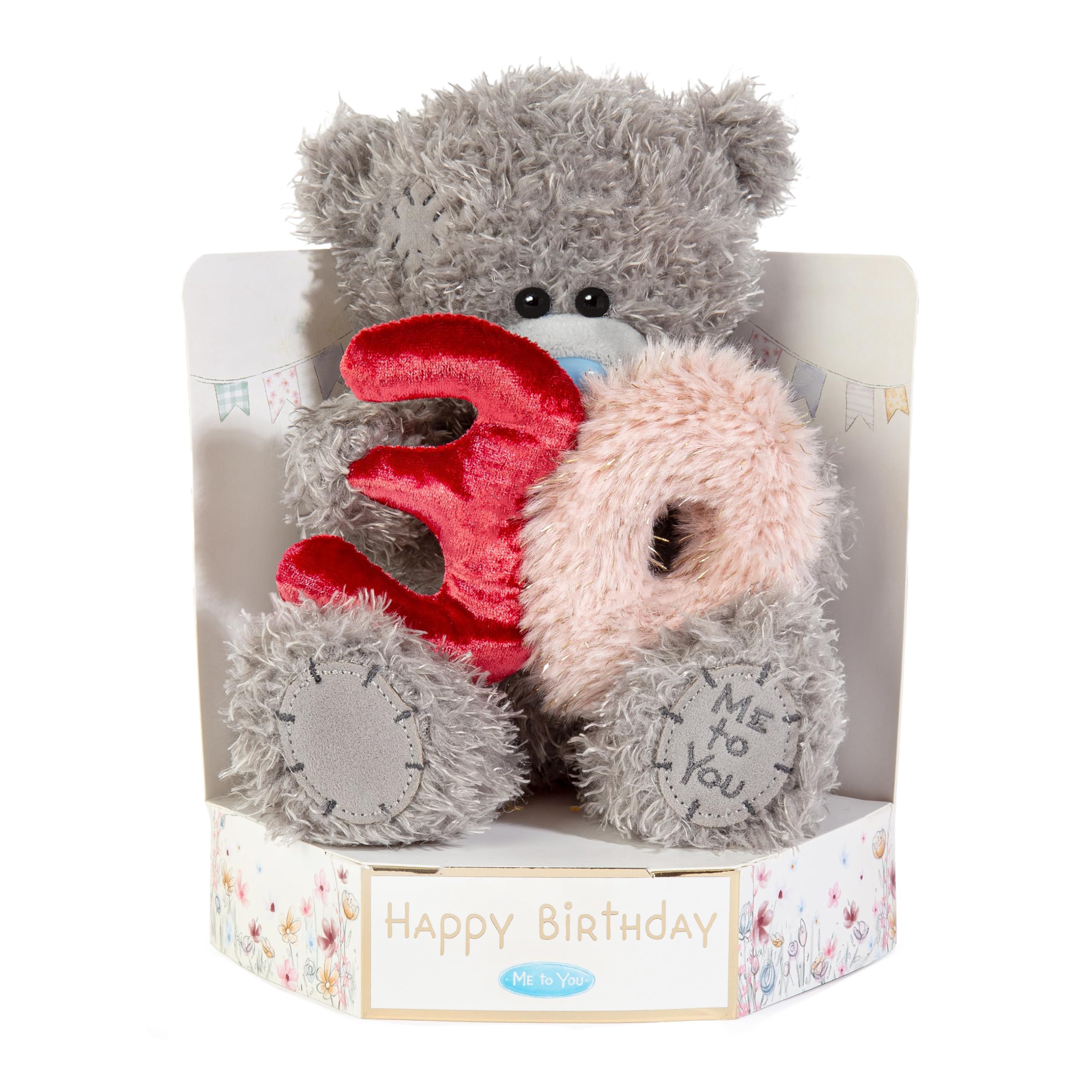 Me to You Tatty Teddy Plush 15cm-High 30th Birthday Bear On Luxury Gift Plint...