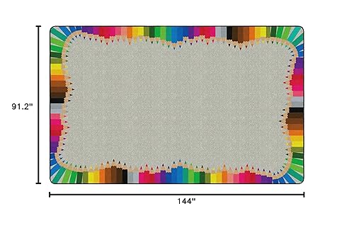 Miniatura 3 de Flagship Carpets FE276-44A - Lápices de colores para niños (7.2 x 12.0in), diseño rectangular, multicolor