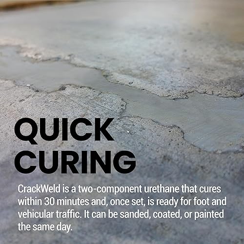 Miniatura 4 de RadonSeal CrackWeld - Kit de reparación de grietas de hormigón (2 unidades) - Repara permanentemente grietas en sótanos, entradas, garajes, patios y
