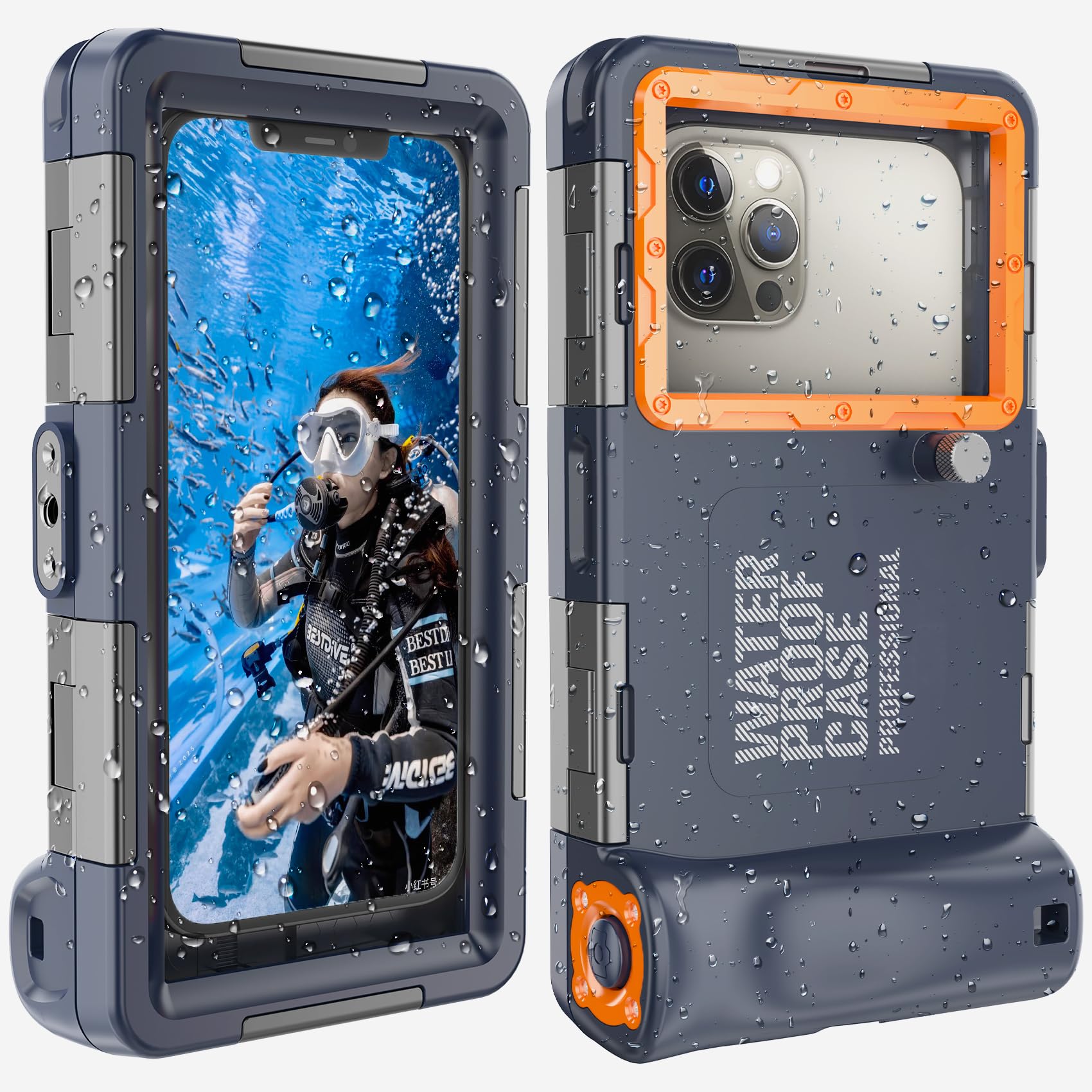YNVYFI 2026 Underwater Snorkeling Diving Phone Case for Phone 17/16/15/14/13/12Pro Max/Galaxy S25/S24/S23.(50ft/15m) Professional Scuba Dive
