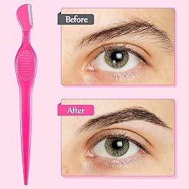 Mudder 21 Pcs Eyebrow Razor Eyebrow Shaver Facial Razor Multipurpose Face Trimmers with Precision Cover for Women Makeup Care Tools(Green, Blue, Yellow)