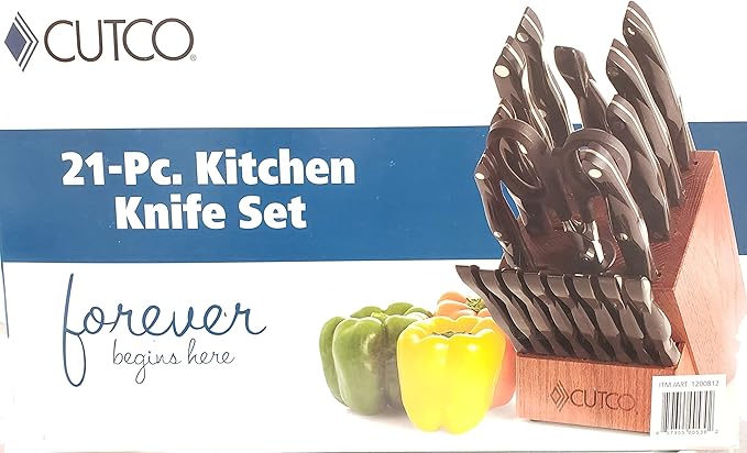Set Cuchillos Cocina 21 Piezas Acero Inoxidable Base Roble miniatura 9