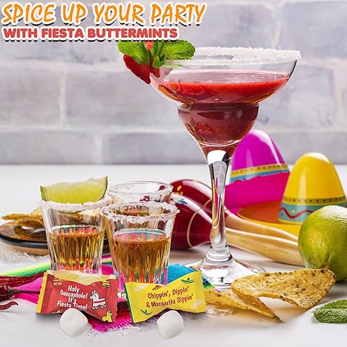 Miniatura 3 de Fun Express - Buttermint de Fiesta envuelto para Cinco de Mayo - Comestibles - Mints - Buttermints - Cinco de Mayo - 108 piezas