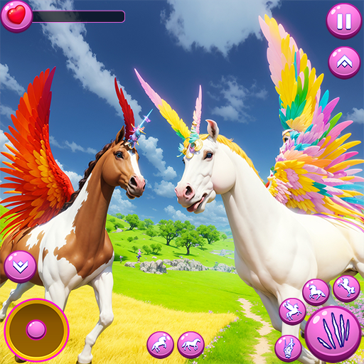 Wild Magical Unicorn Horse Family Simulator