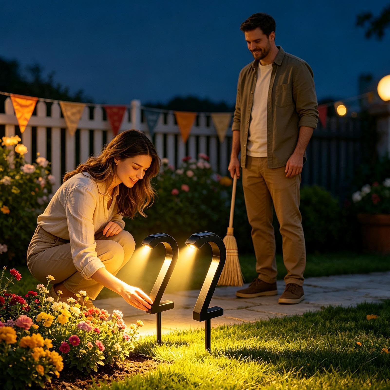 Lampes Solaires D' Lampe D'Éclairage Étanche Sur Piquet Forme Numéro 2