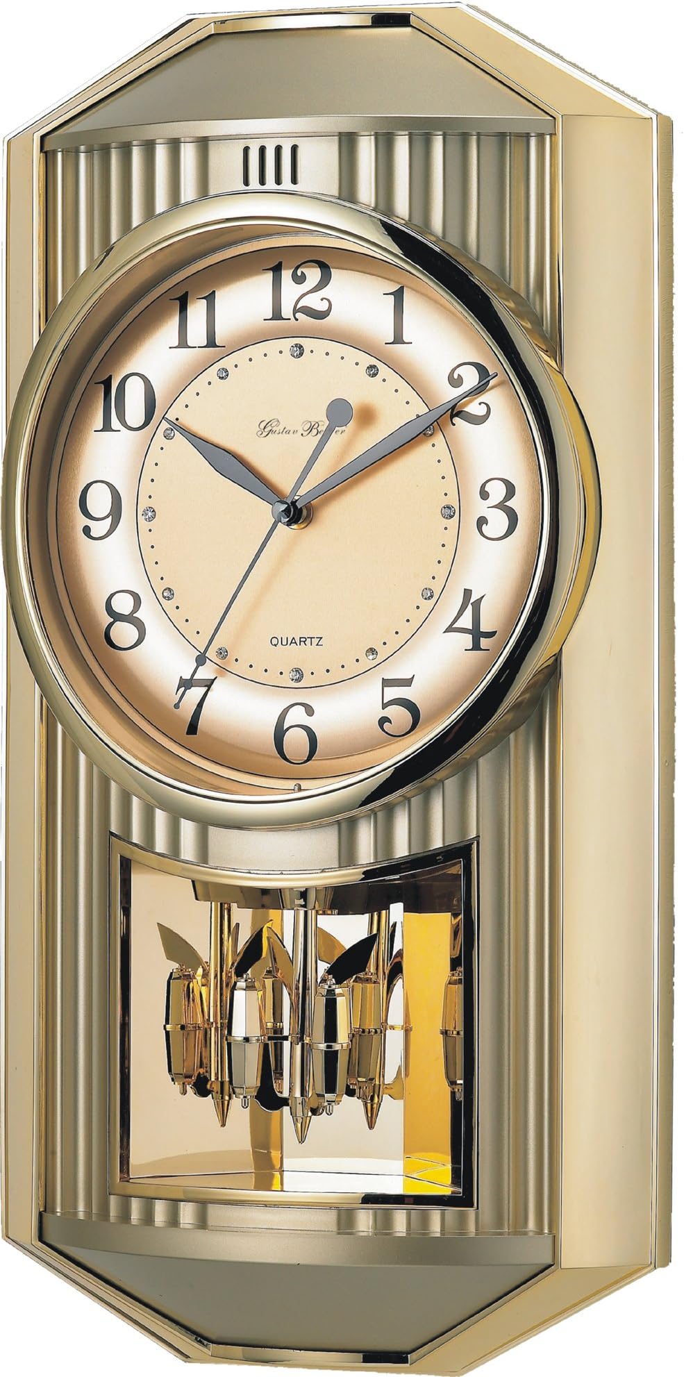 New Haven 6209ARMKS 19 by 10 by 4-Inch Melodies in Motion Pendulum Clock