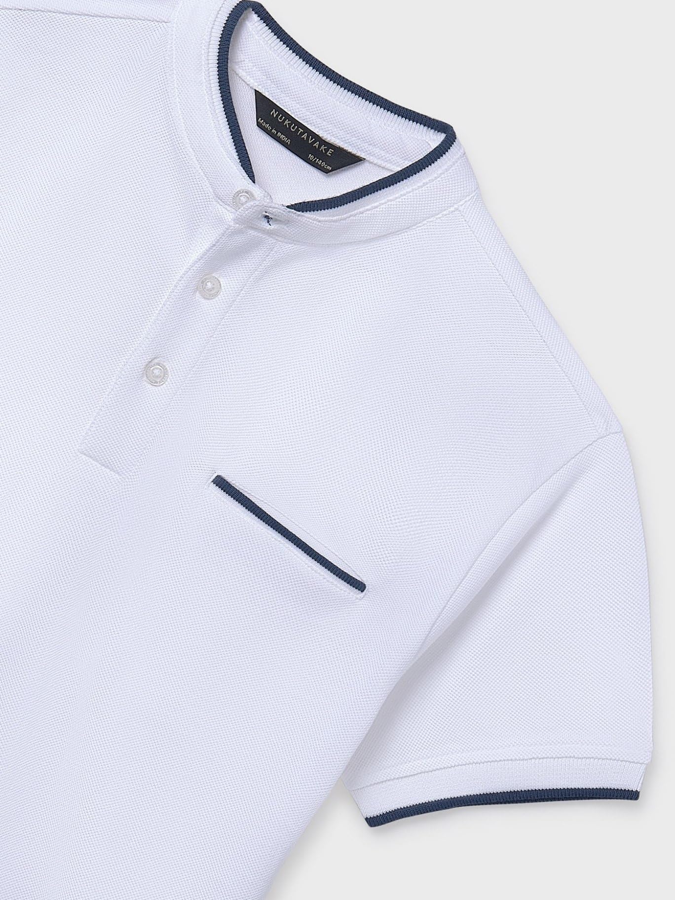 Mayoral «Nukutavake» Polo m/c Cuello Mao para niño Blanco