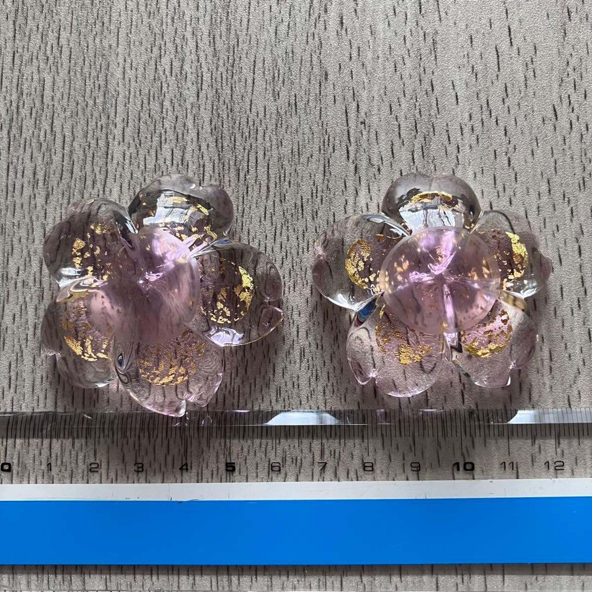 銀座WAKO 玻璃の匠 マルティグラス 金彩 小鉢 金箔入　桜型　未使用シール付 銀座WAKO 玻璃の匠 マルティグラス 金彩 小鉢 金箔入 桜型 未