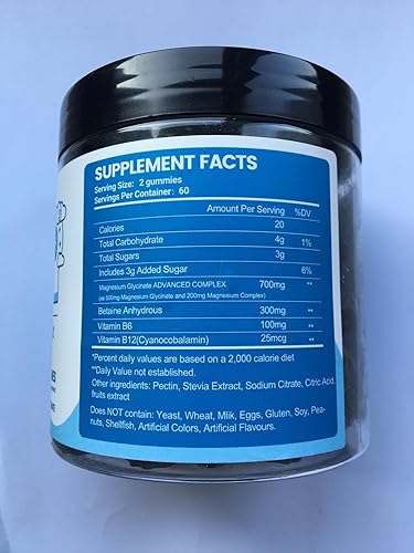 Miniatura 9 de 120 gomitas de glicinato de magnesio de 700 mg, gomitas de magnesio masticables para adultos y niños, alta absorción, sueño, relajación y apoyo a la