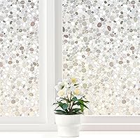 Vista 8 de LEMON CLOUD Película opaca total para privacidad para ventana, película decorativa para ventana, cubierta de vidrio esmerilado que oscurece, 100%