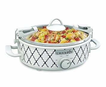 WorldCare SCCPCCM250-BT Mini Casserole Crock Slow Cooker, 2.5 quart, White/Blue