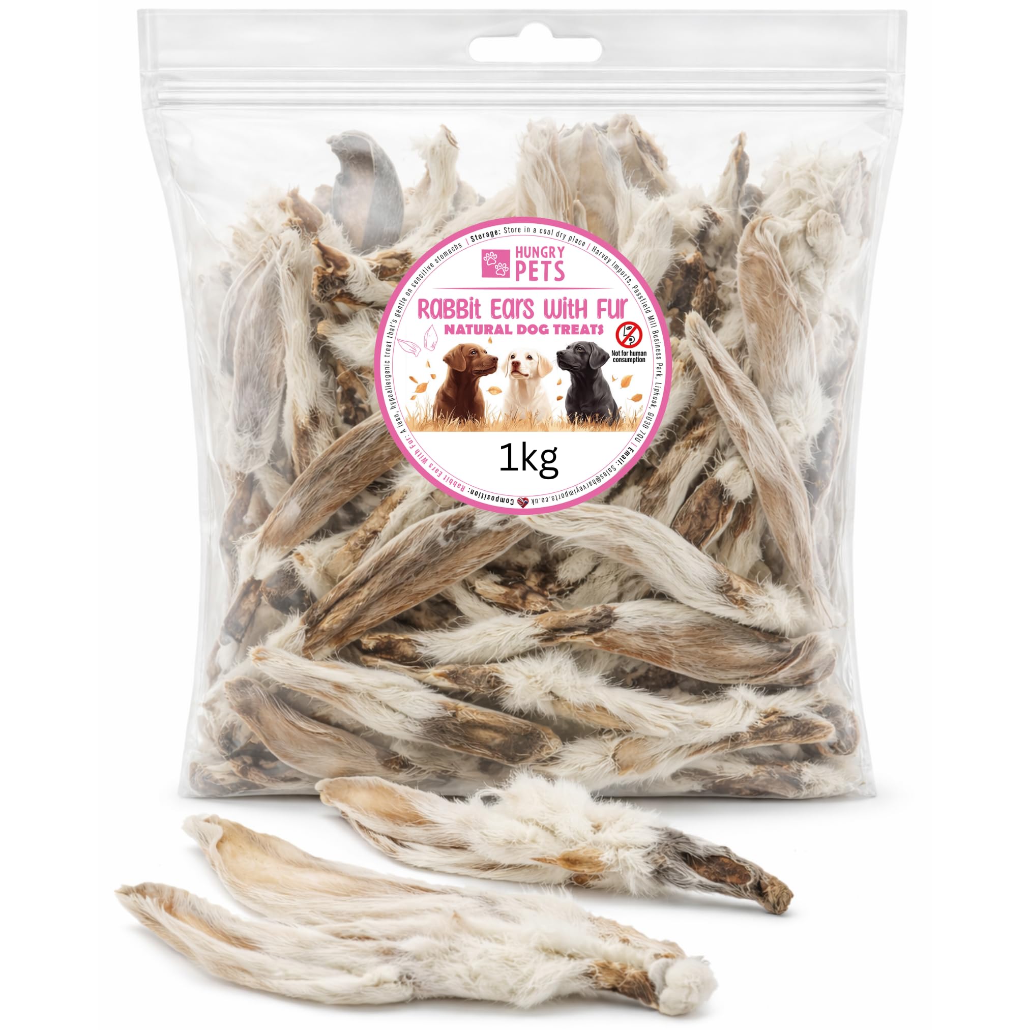 Rabbit Ears. Natural Dog Treat (1kg)
