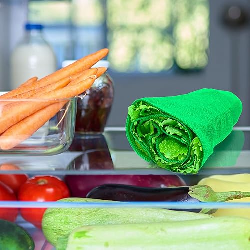Miniatura 6 de Eurow Toallas de microfibra con envoltura de lechuga, paños de secado de verduras ultra absorbentes, toallas de cocina reutilizables para verduras,