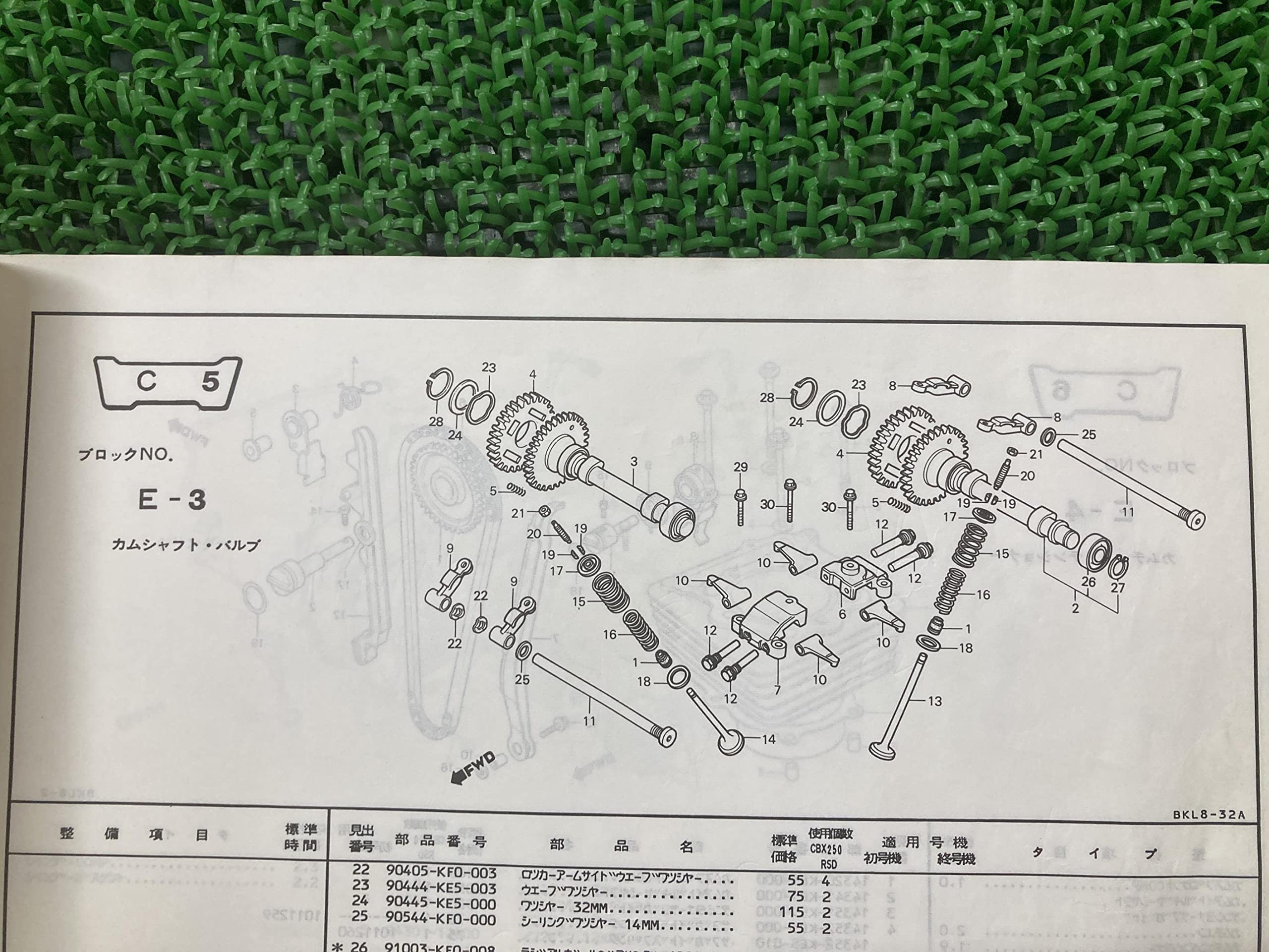 Amazon.co.jp: CBX250RS パーツリスト 2版 ホンダ 正規 中古 バイク