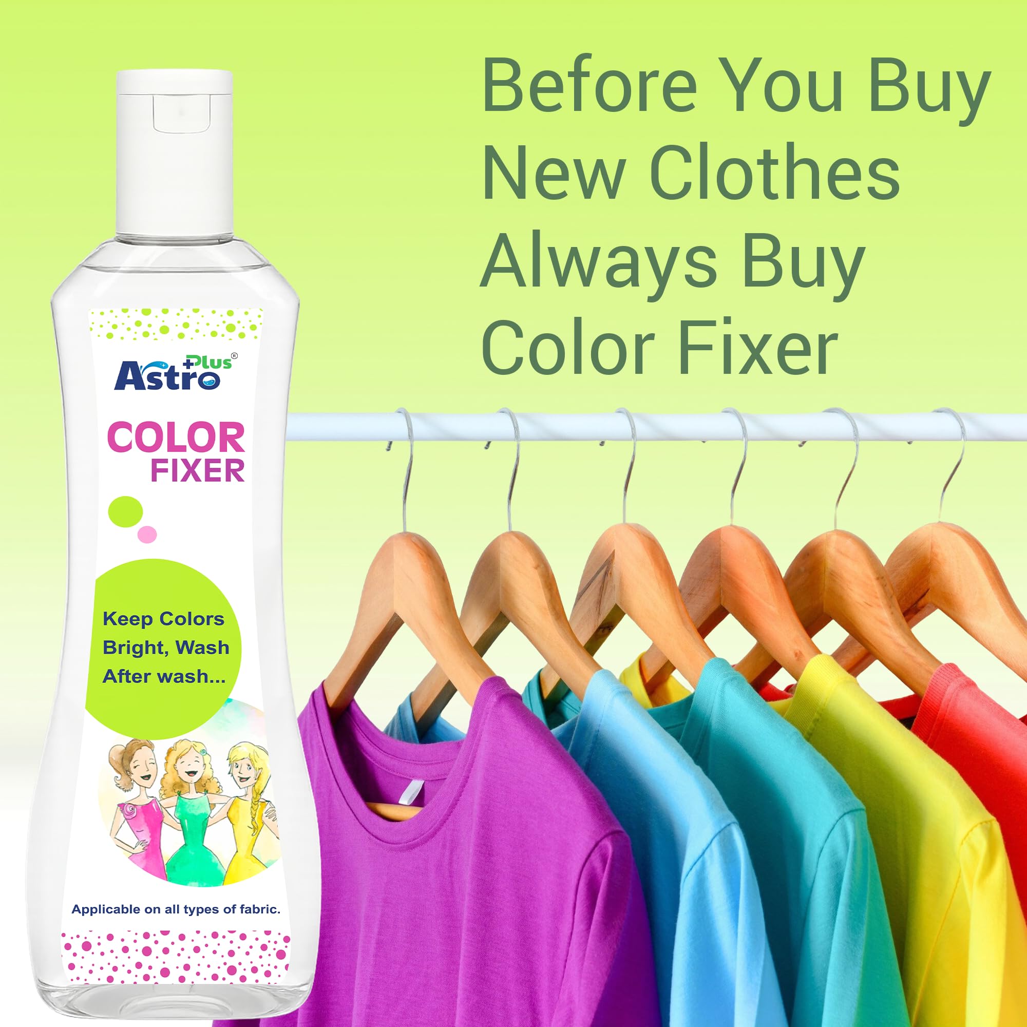 ASTRO PLUS+ 450 ml Fabric Color Fixer Product 100% Eco-Friendly This Product Works Best Silk, Cotton, Georgette Fabric 4