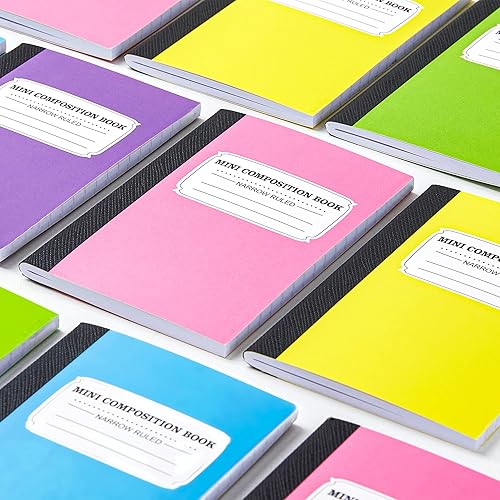 Miniatura 2 de feela Paquete de 30 mini cuadernos de composición a granel, lindo bloc de notas de composición de bolsillo, cuadernos pequeños para estudiantes,