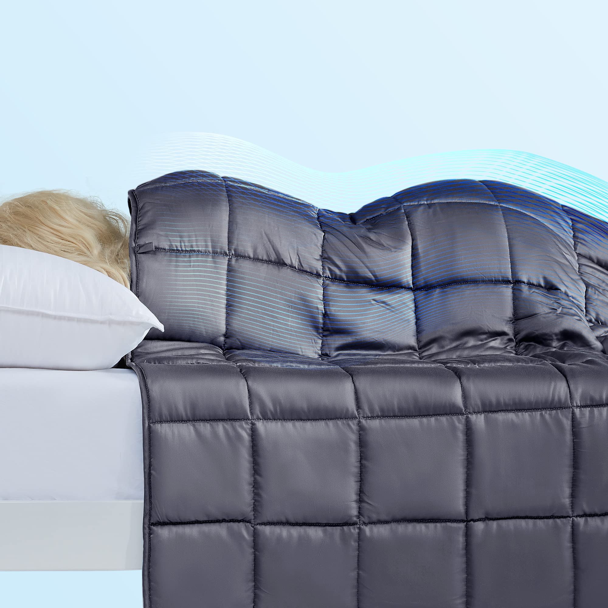 SLEEP ZONE Reversible Cooling Weighted Blanket 20 lbs