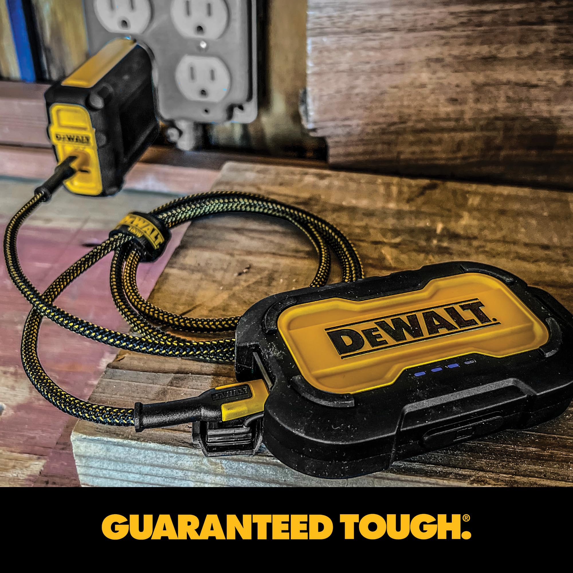 DEWALT Heavy Duty 100W USB C Cable, Jobsite 100 Watt USB C Cable, High Speed Type-C to Type-C, Fast Charge PD USBC Fast Charging Cord for iPhone 17/16/15 Plus Pro Max MacBook iPad Samsung Galaxy, 6 ft