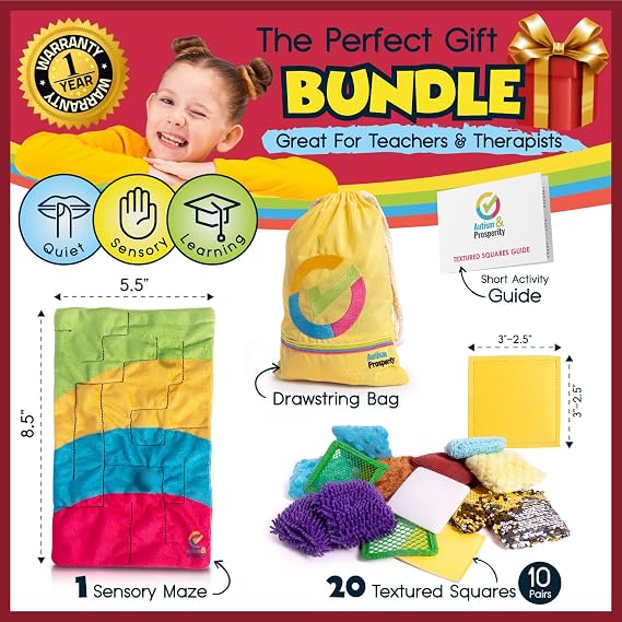 Autism & Prosperity Quiet & Educative Sensory Special Education Classroom Must Haves Autism Toys Autism Products & Gifts, Sensory Toys for Kids with Autism Toddler Ages 3 4 5 7 8 12