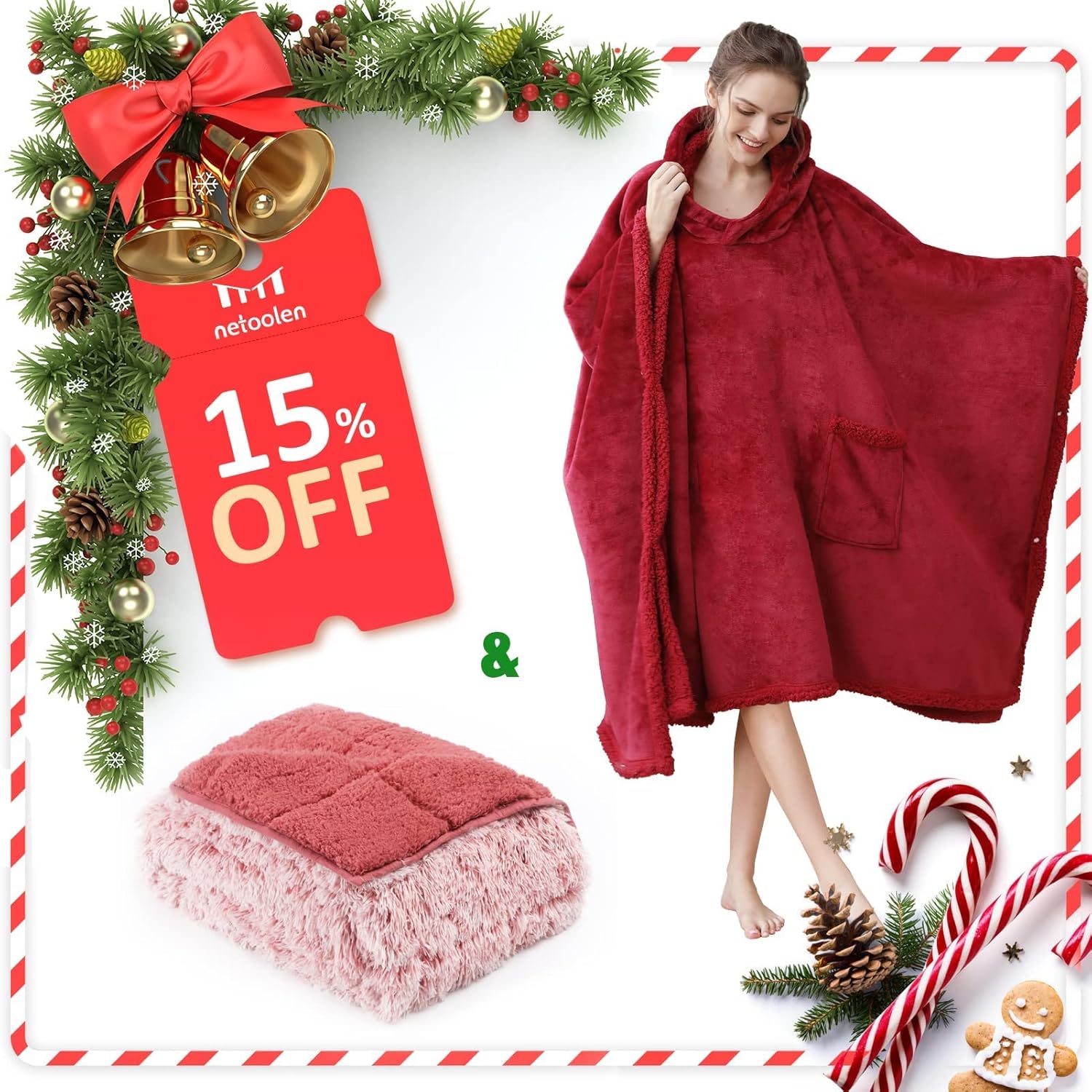 netoolen Faux Fur Weighted Blanket for Adults, 60x80 15lbs