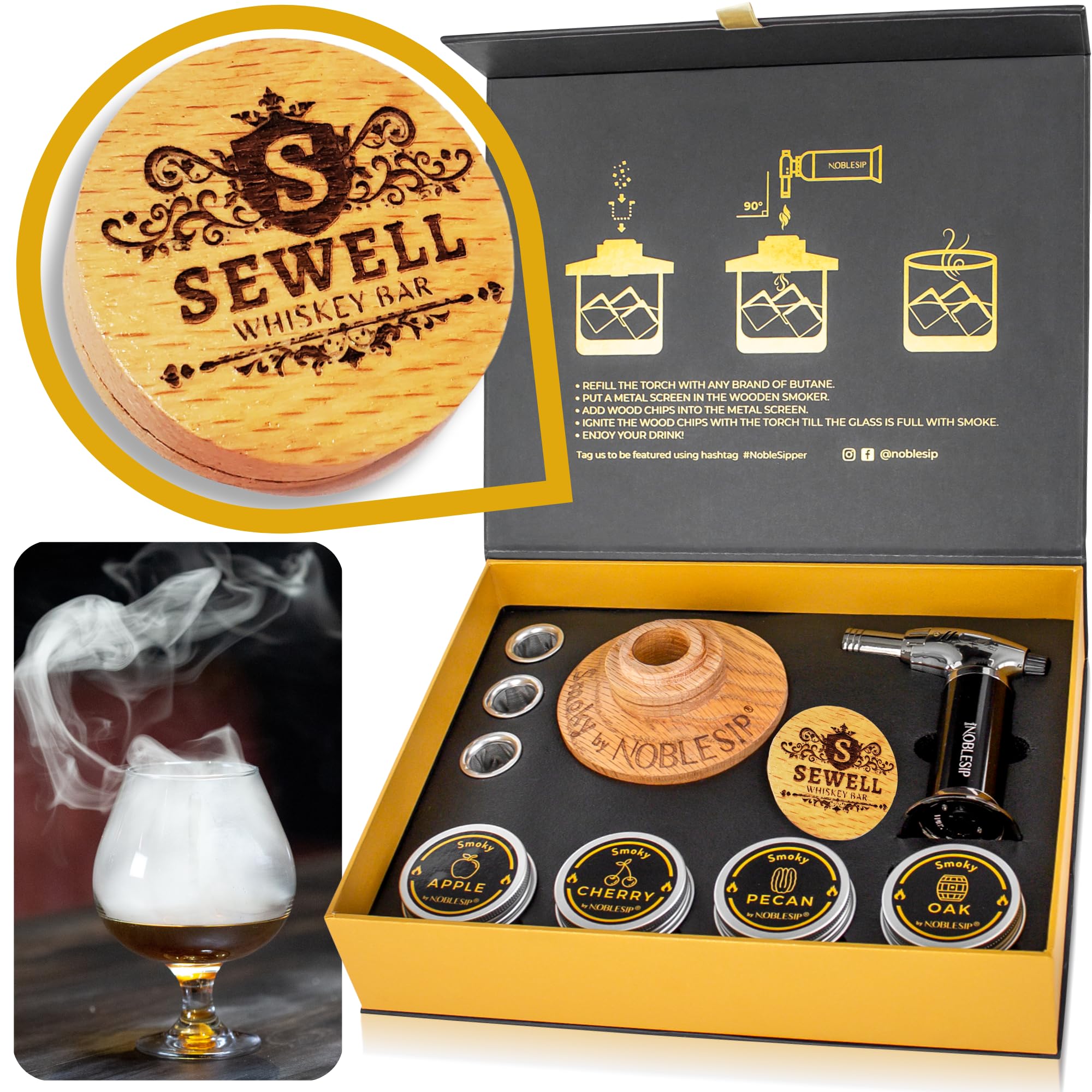 Amazon.com: NobleSip Whiskey Cocktail Smoker Kit