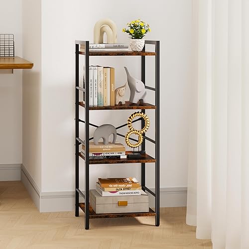 Miniatura 2 de Estantería abierta de 5 niveles para almacenamiento industrial, estantería de pie vintage para oficina en casa, sala de estar, dormitorio, cocina,