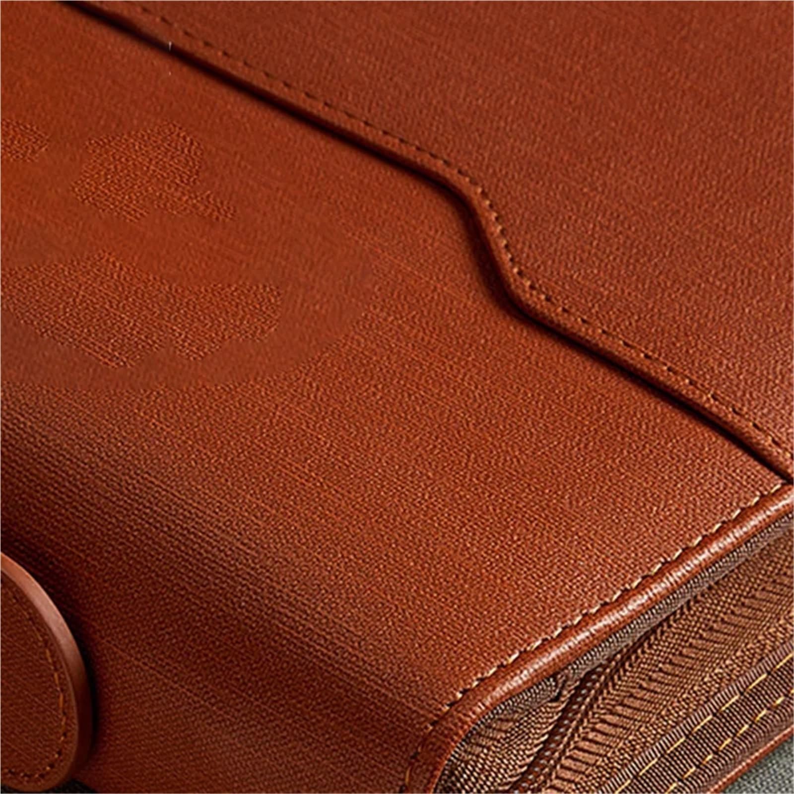 Portadocumenti in Pelle Organizzatore for portafoglio con cerniera, raccoglitore in pelle Padfolio, professionale for affari, for documenti